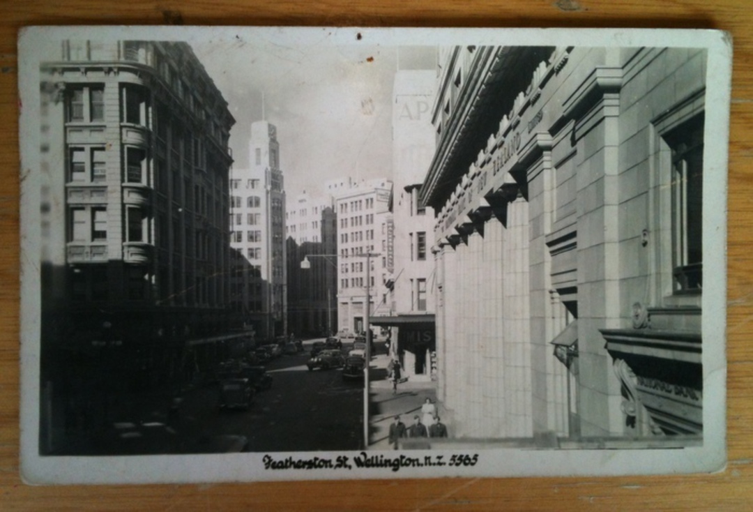Real Photograph by A B Hurst & Son of Featherson Street Wellington. Aged and toned. - 47799 - PcardFault image 0