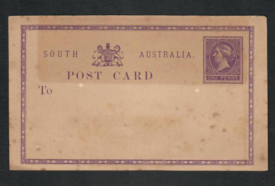 SOUTH AUSTRALIA Early Postal Stationery Postcard Victoria 1st 1d Purple - 32237 - PostalStaty image 0