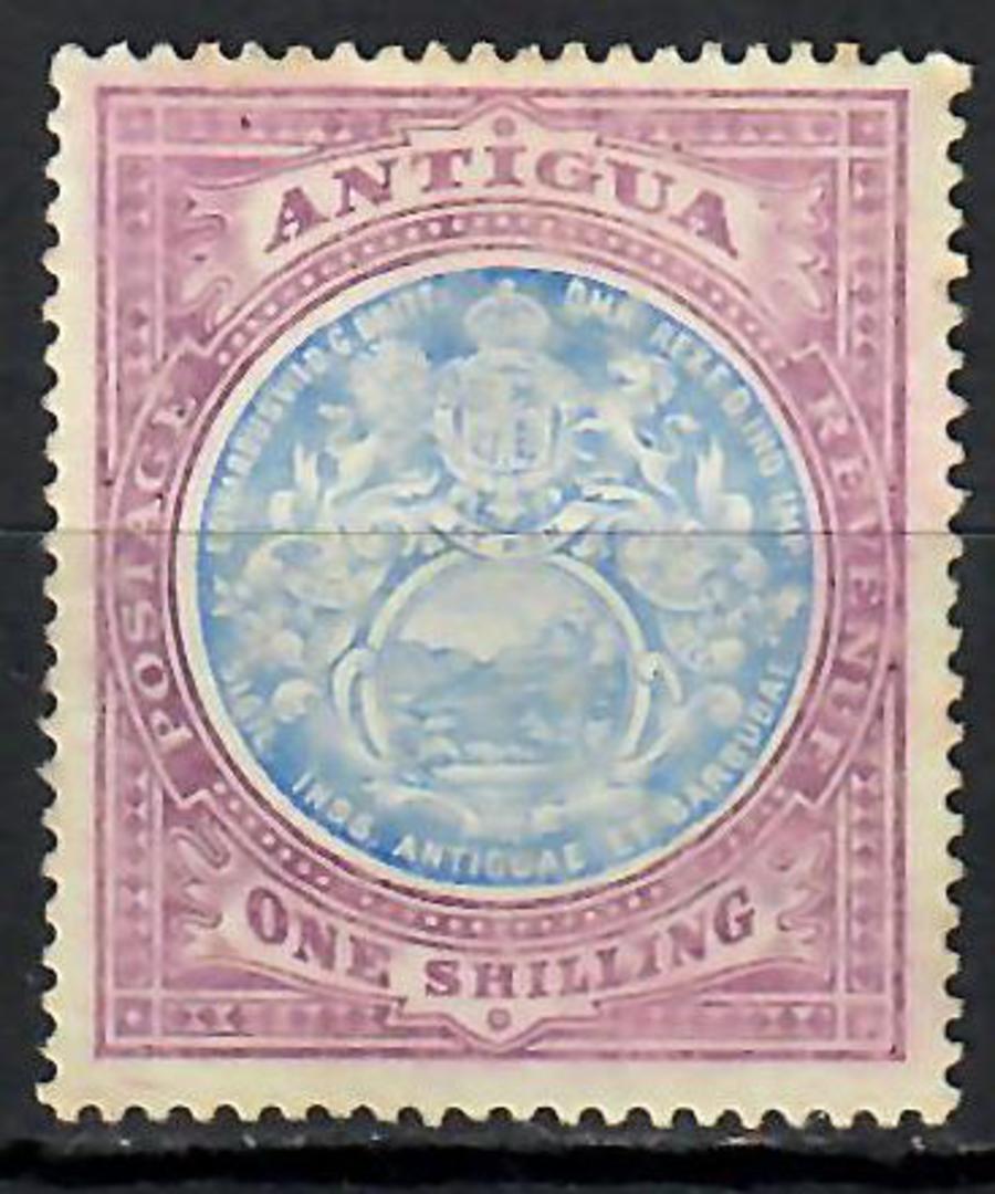 ANTIGUA 1908 Definitive 1/- Blue and Dull Purple.  Wmk Crown CA. - 70954 - MNG image 0