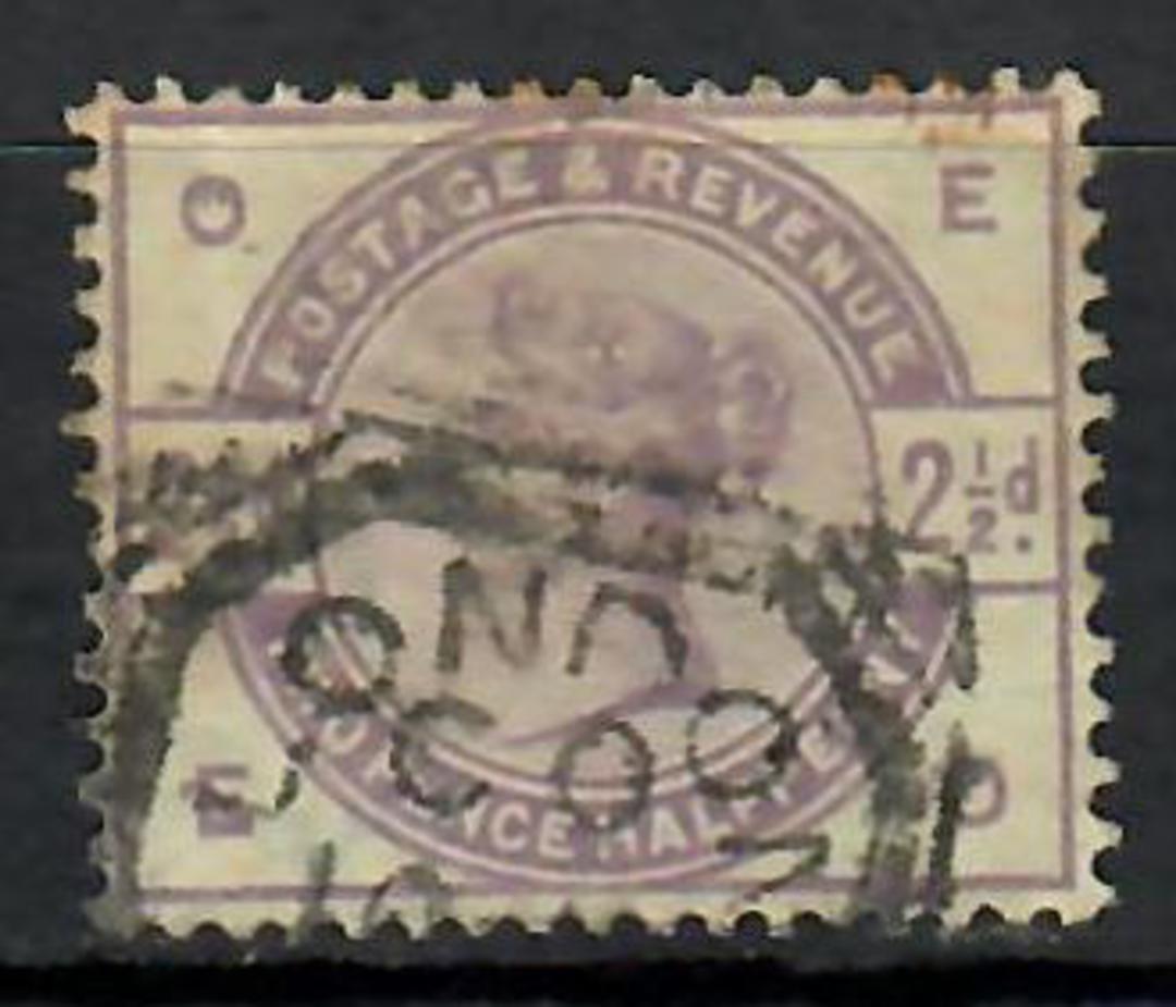 GREAT BRITAIN 1883v1 Definitive 2½d Lilac. Squared circle postmark over face. Letters OEEO. - 70603 - Used image 0