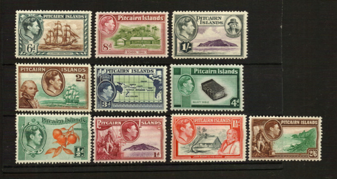PITCAIRN ISLANDS 1940 Geo 6th Definitives. Set of 10. - 21079 - UHM image 0