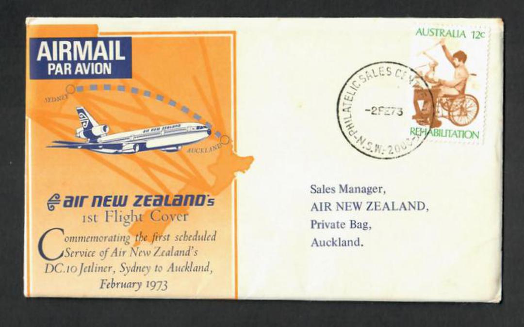 AUSTRALIA 1973 First Flight by Air New Zealand from Sydey to Auckland. - 30830 - PostalHist image 0