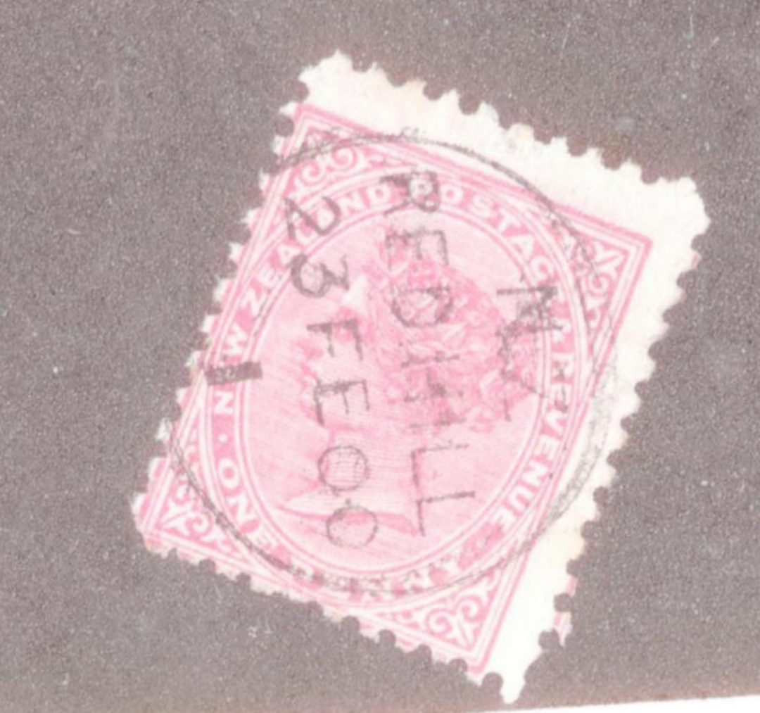 NEW ZEALAND Postmark Whangarei RED HILL. A Class cancel on 1d Second Sideface. - 79126 - Postmark image 0