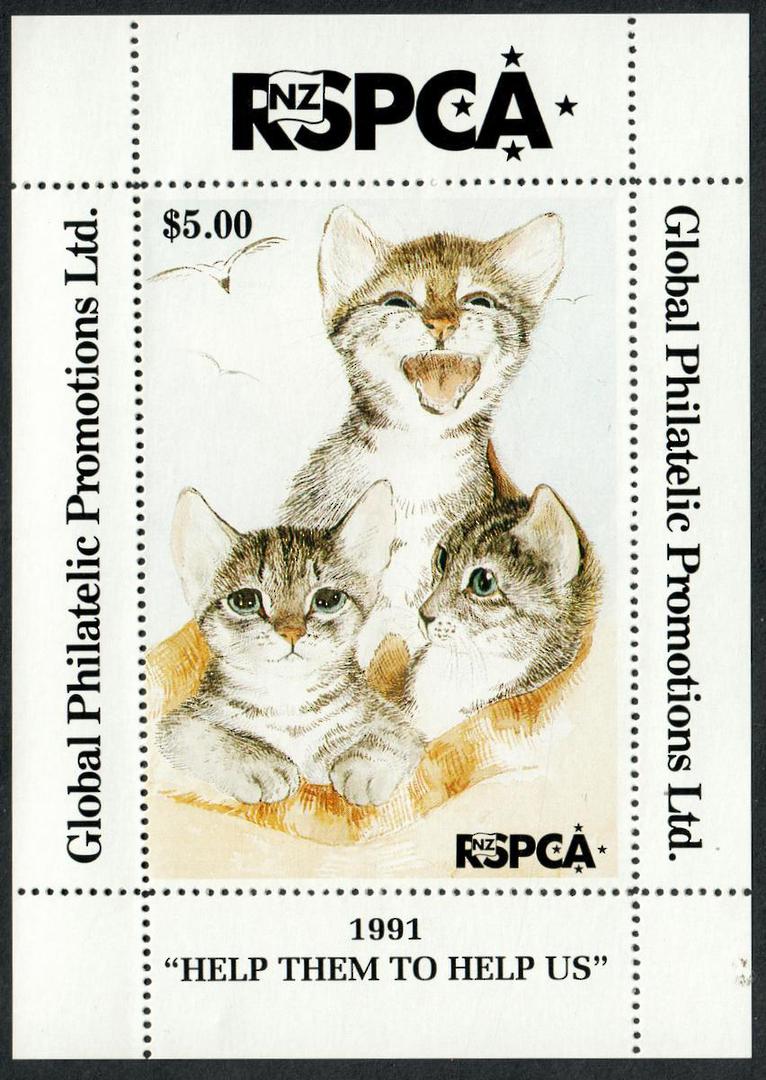 NEW ZEALAND 1990-1991 RSPCA. Set of 5 miniature sheets. - 50363 - UHM image 2