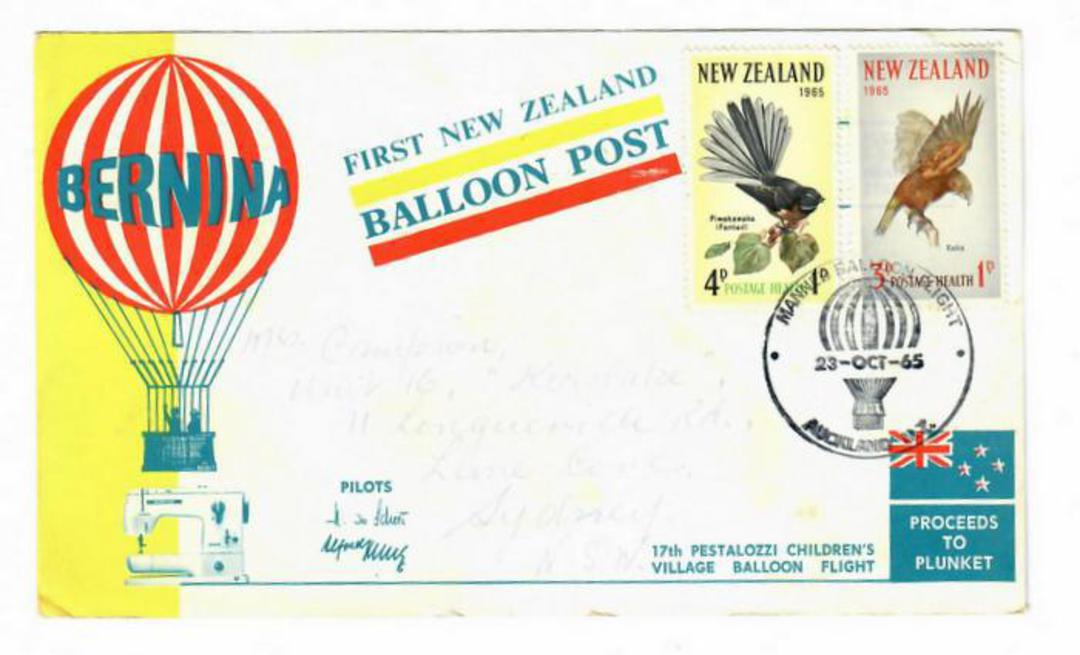 NEW ZEALAND 1965 First New Zealand Balloon Post. - 30865 - PostalHist image 0