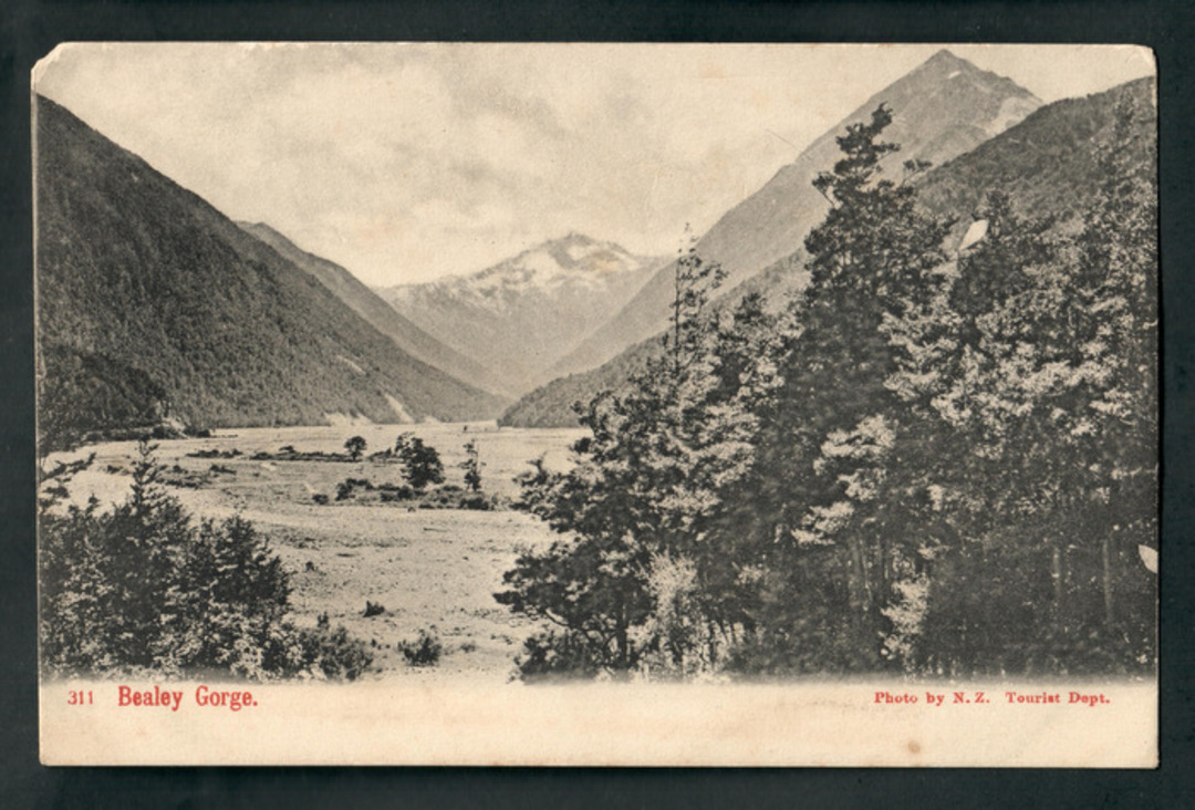 Early Undivided Postcard of Bealey Gorge. - 48281 - Postcard image 0