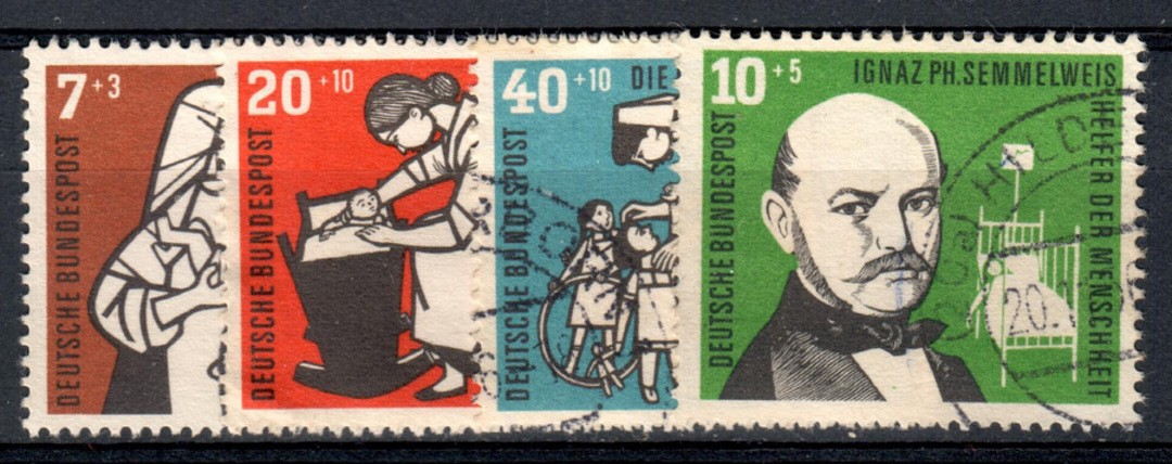 WEST GERMANY 1956 Humanitarian Relief Fund. Set of 4. - 72118 - VFU image 0