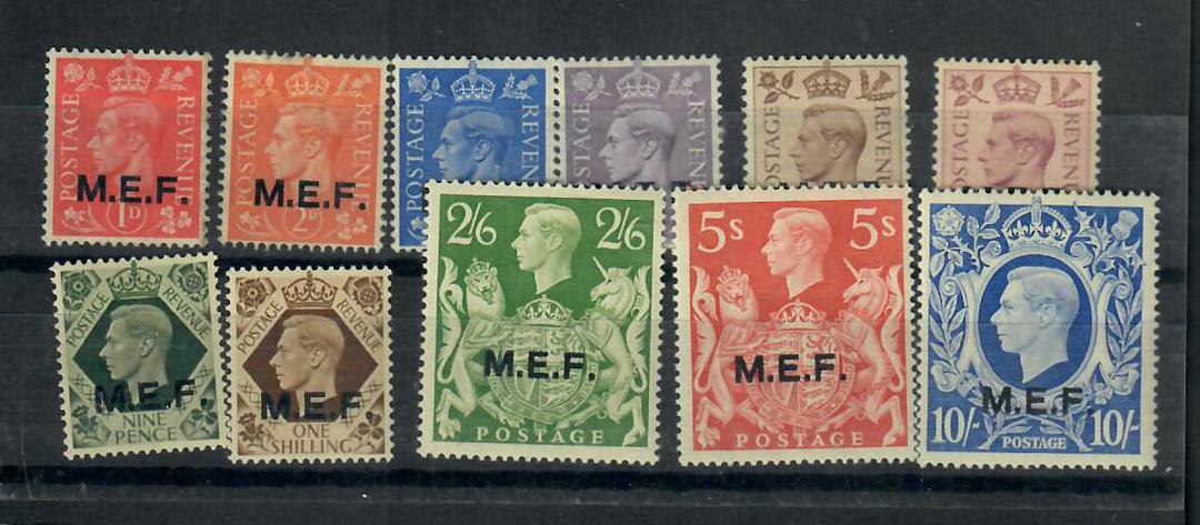 MEF 1943 Geo 6th Definitives. Set of 11. - 20537 - Mint image 0