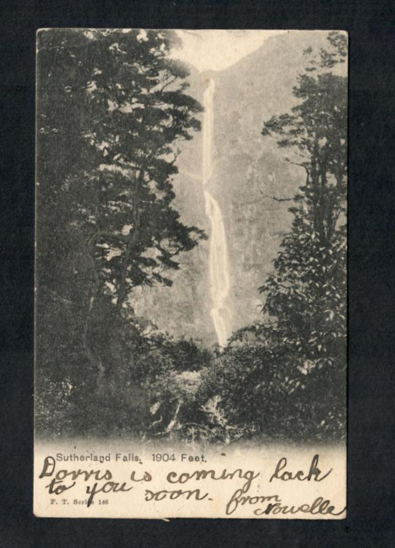 Early Undivided Postcard of Sutherland Falls. - 49893 - Postcard image 0