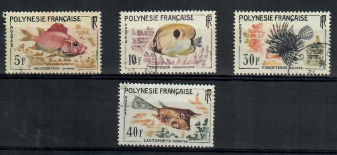 FRENCH POLYNESIA 1962 set of 4. Fish. - 20165 - VFU image 0