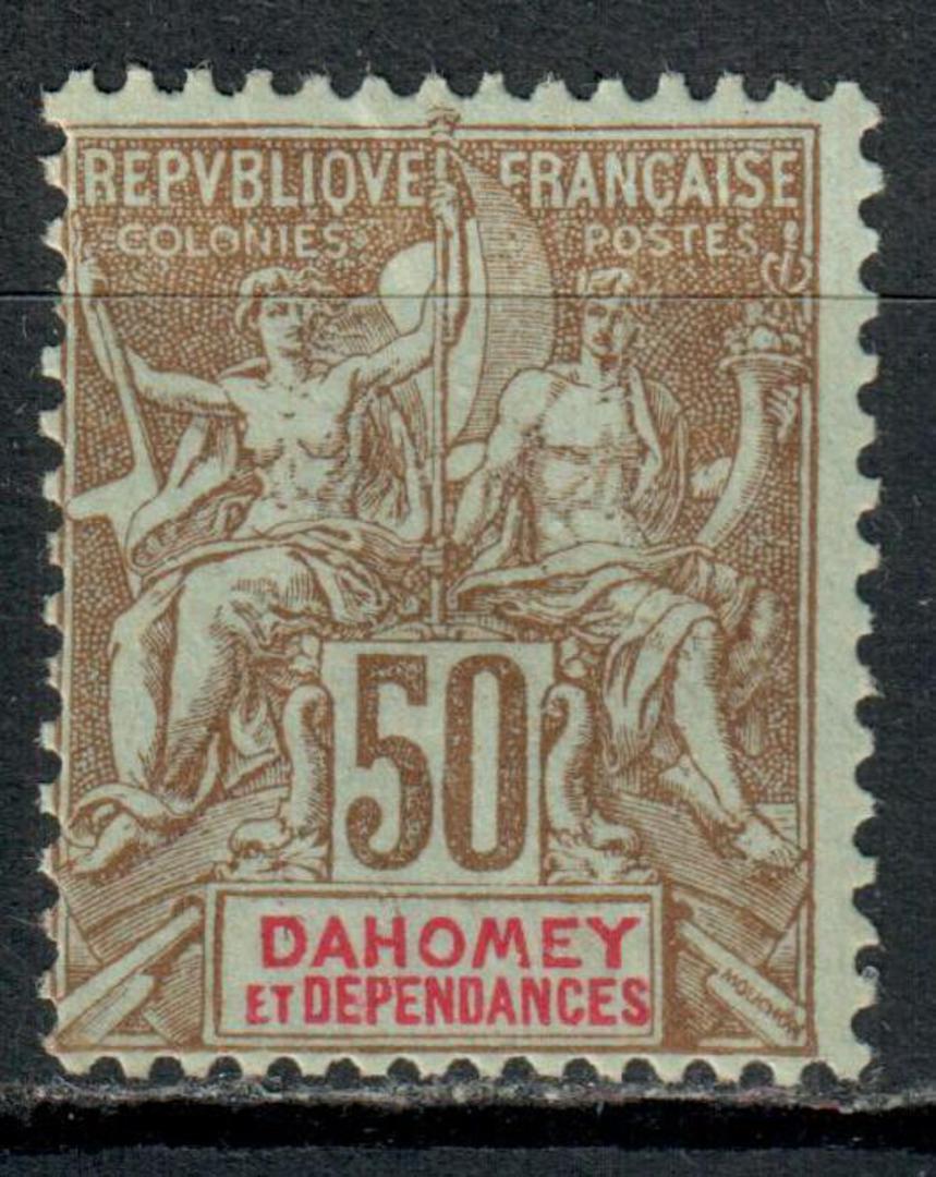 DAHOMEY 1899 Definitive 50c Brown and Carmine on azure. - 73742 - LHM image 0