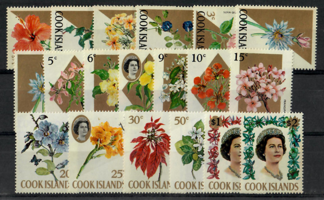 COOK ISLANDS 1967 Definitives. Set of 18 to the $2.00. - 21752 - UHM image 0
