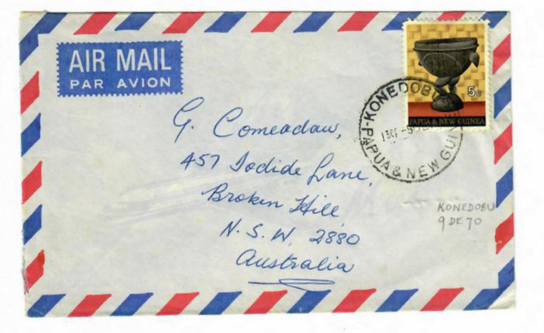 PAPUA NEW GUINEA 1970 Airmail Letter from Konedobu to Australia. - 32167 - PostalHist image 0