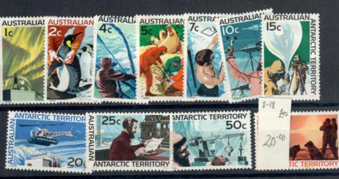 AUSTRALIAN ANTARCTIC TERRITORY 1966 Definitives. Set of 11. Hinge remains. - 20347 - Mint image 0