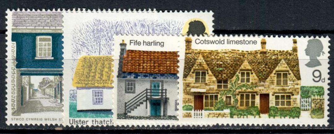 GREAT BRITAIN 1970 Rural Architecture. Set of 4. - 9118 - UHM image 0