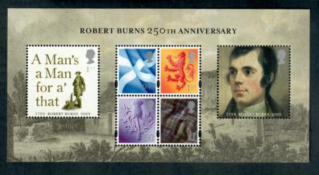 SCOTLAND 2009 250th Anniversary of the Birth of Robert Burns. Miniature sheet. - 50635 - UHM image 0