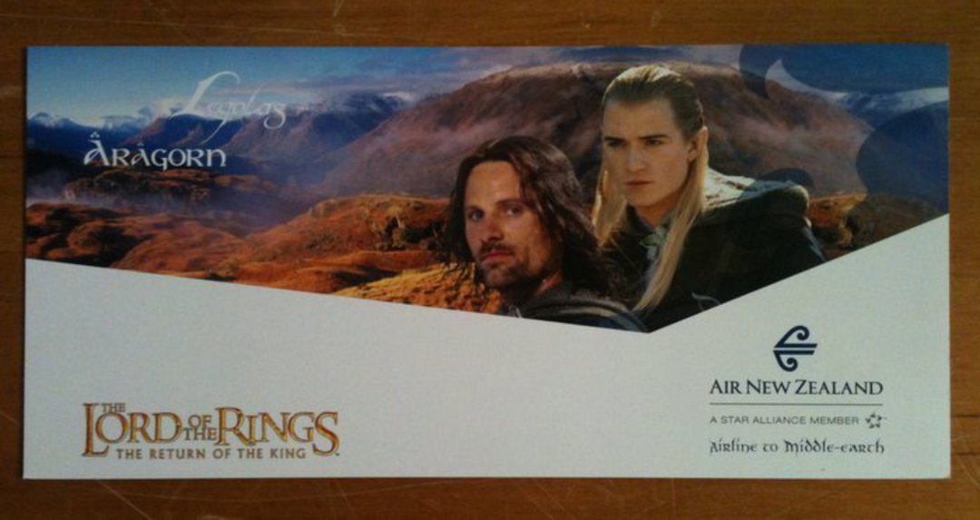Modern Coloured Postcards  of Air New Zealand , airline to Middle Earth. Set of 5. - 130104 - Postcard image 0