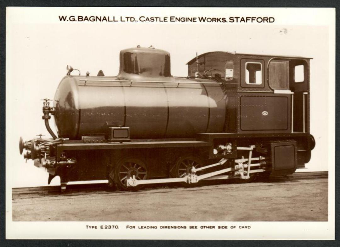 Steam Locomotive Manufacturers W G Bagnall Limited Quote card Type E2370. Fine photograph. - 440686 - Postcard image 0