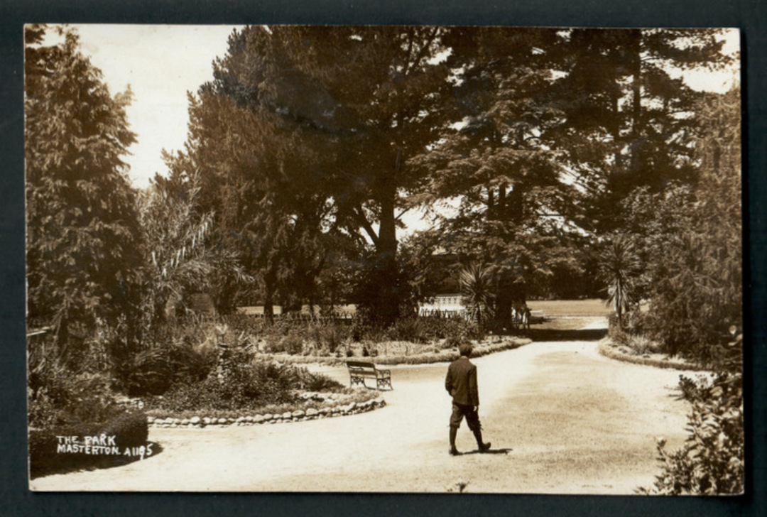 Real Photograph. In the Park Masterton. - 47859 - Postcard image 0