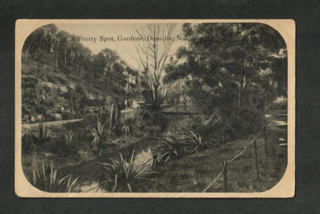 Postcard of a pretty spot Gardens Dunedin. - 49284 - Postcard image 0