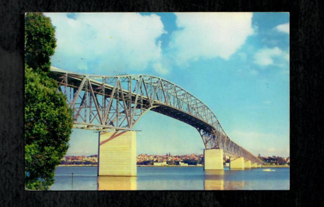 Modern Coloured Postcard by Gladys Goodall of Auckland Harbour Bridge. - 444544 - Postcard image 0