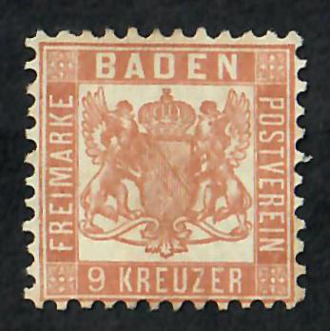 BADEN 1862 Definitive 9k Yellow-Brown. - 87021 - MNG image 0