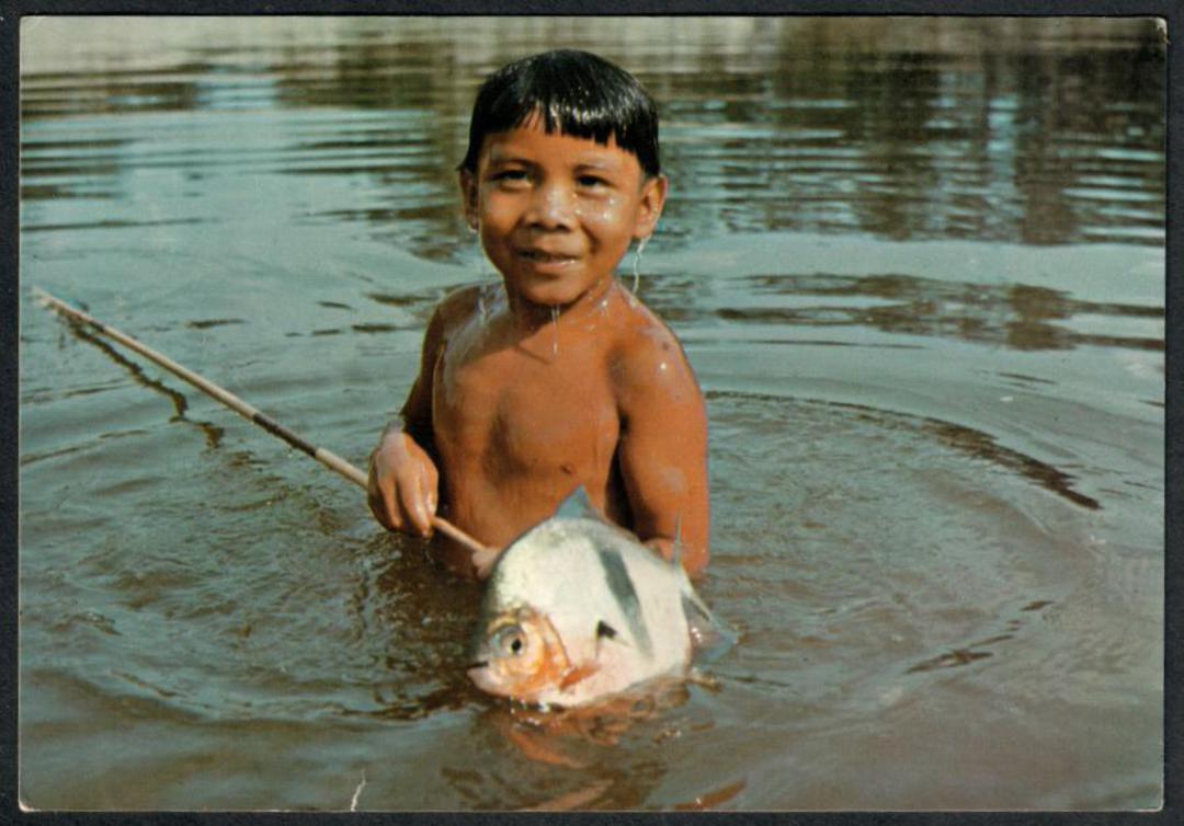 GUYANE FRANCAIS Indian Boy. Modern Coloured Postcard. - 442701 - Postcard image 0
