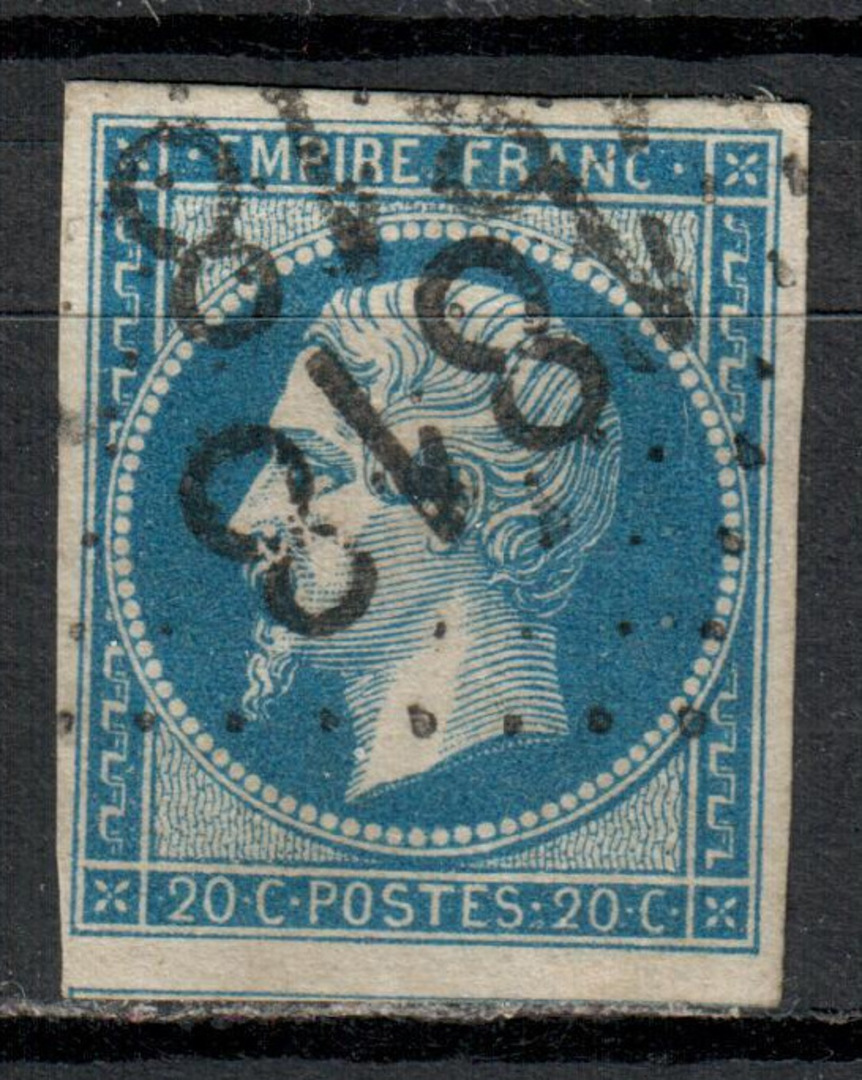 FRANCE 1860 Special cancel of Lyon double strike of 1818 on SG 61 Die II. Very nice copy of this difficult cancel. - 71079 - Pos image 0