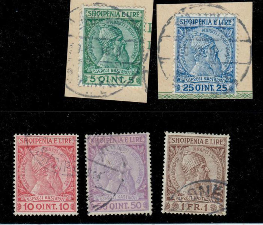 ALBANIA 1913 Definitives. Set of 6. - 21411 - FU image 0