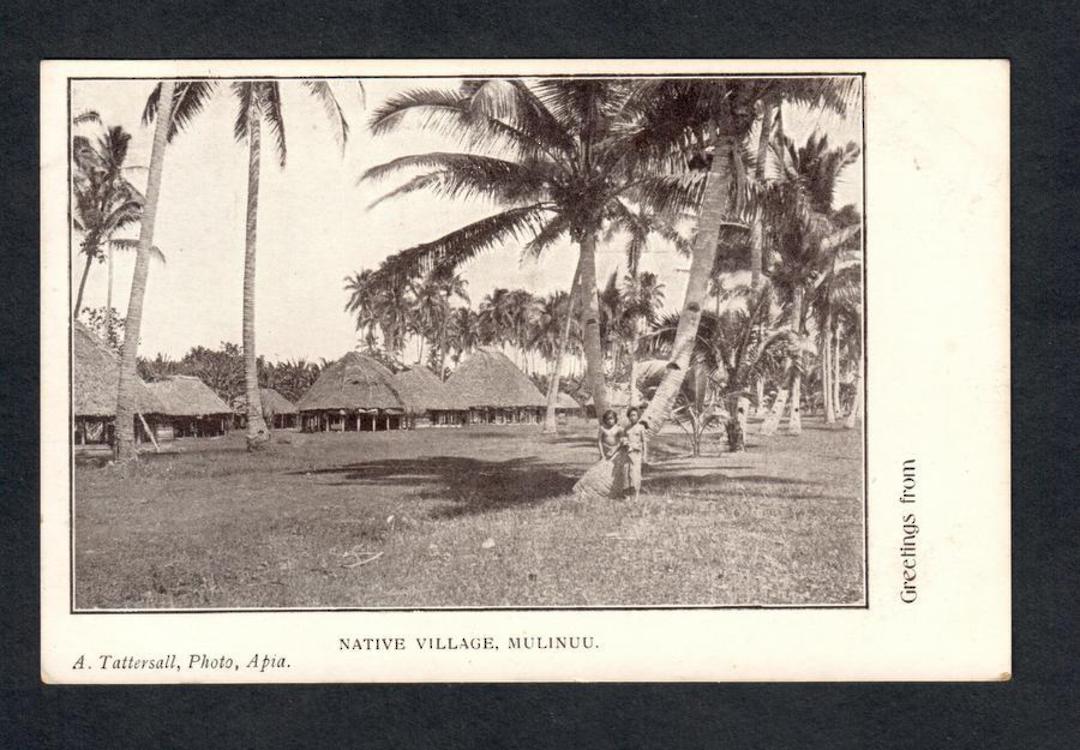 SAMOA Early Undivided Postcard of Native Village Mulinau. - 243811 - Postcard image 0