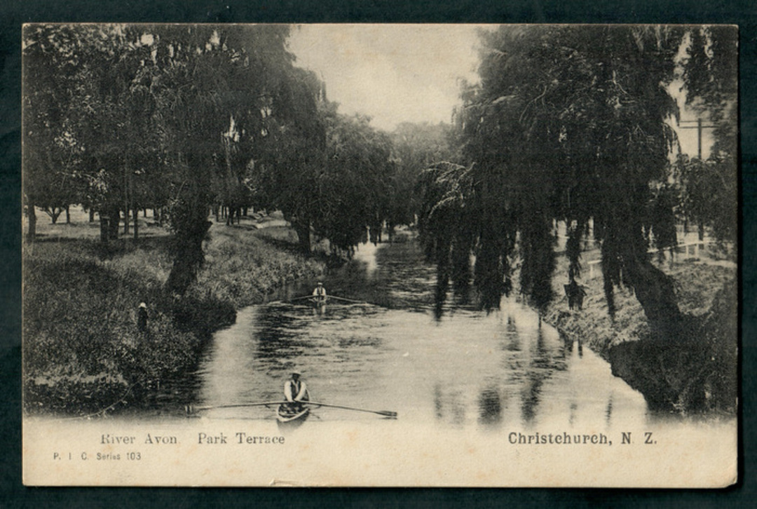 Early Undivided Postcard of The River Avon from Park Terrace. - 48467 - Postcard image 0
