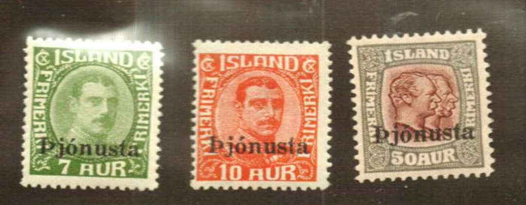 ICELAND 1936 Official. Set of 3. - 73536 - Mint image 0