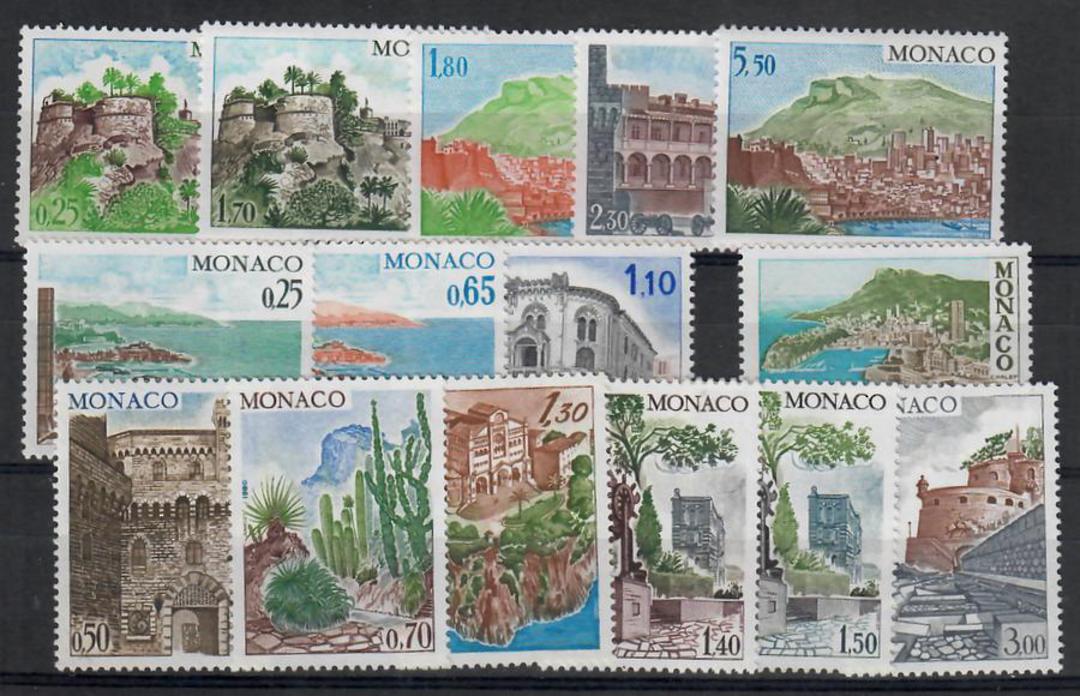 MONACO 1974 Definitives. Set of 16 excluding SG 1166 which catalogues at 75p. - 22311 image 0