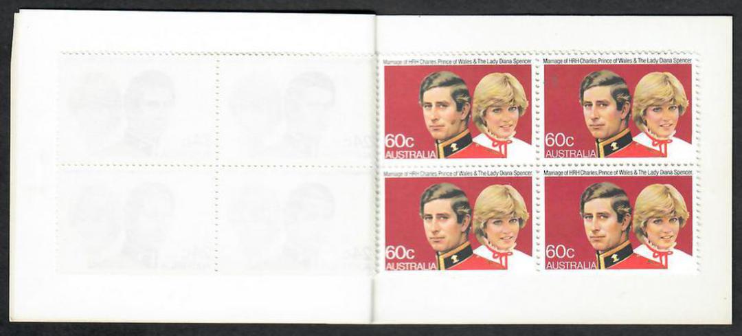 AUSTRALIA 1981 Royal Wedding. Booklet issued by the Australian Stamp Promotion Council. Not listed by Stanley Gibbons. . - 59278 image 2