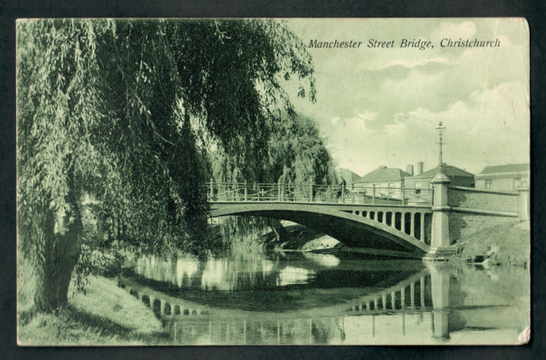 Postcard of Manchester Street Bridge Christchurch. - 48374 - Postcard image 0