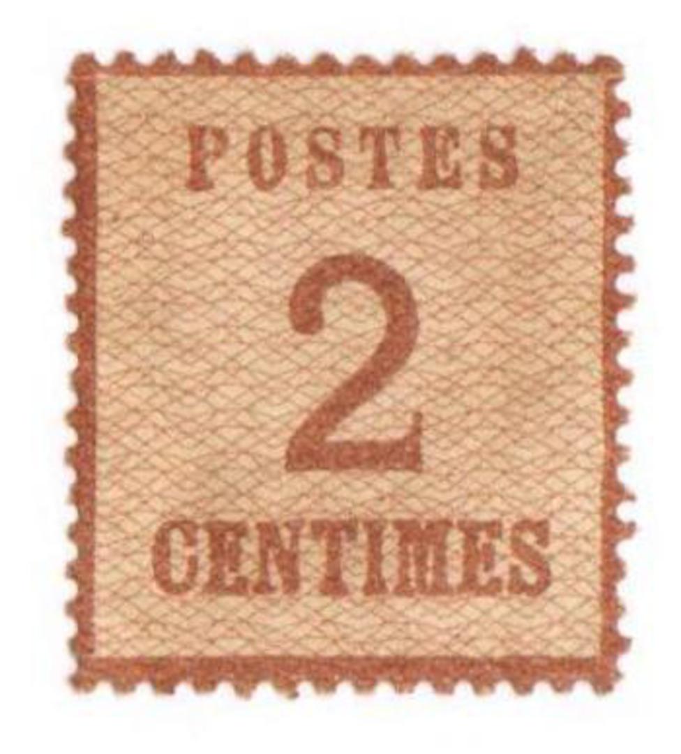 ALSACE and LORRAINE German Army of Occupation 1870-1871 2c Deep Brown. Points of the net upwards. - 76961 - Mint image 0
