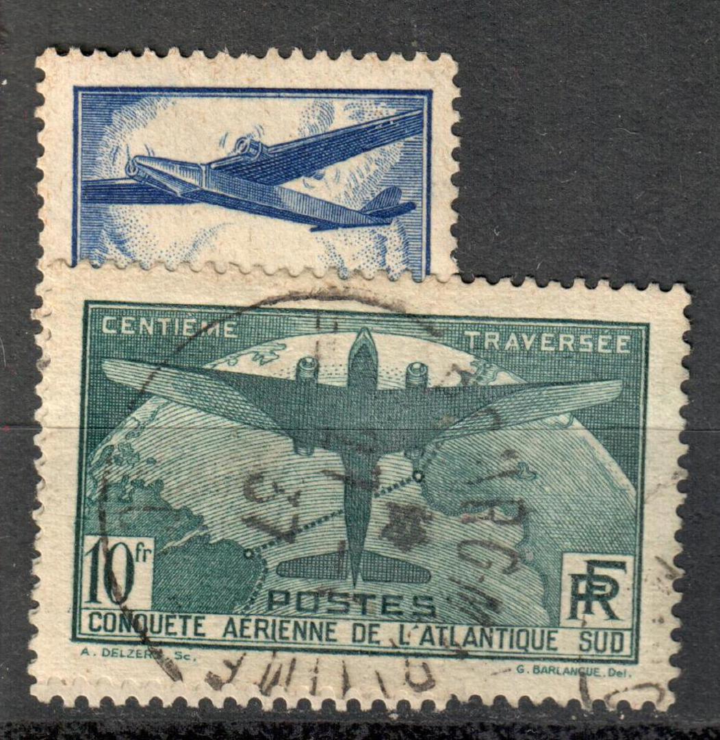 FRANCE 1936 100th Flight between France and South America. Set of 2. - 71237 - FU image 0