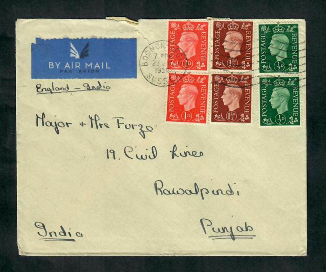 GREAT BRITAIN 1938 Airmail Letter to India. - 31769 - PostalHist image 0