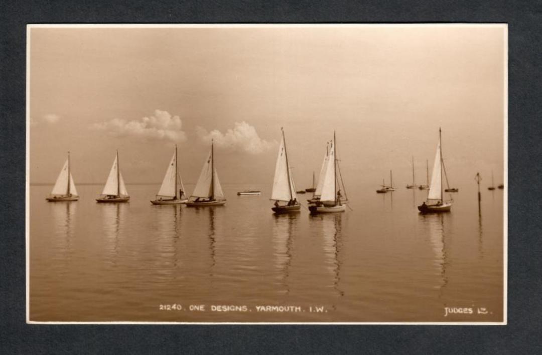 Real Photograph of Yachts Yarmouth. One Designs. - 40330 - Postcard image 0