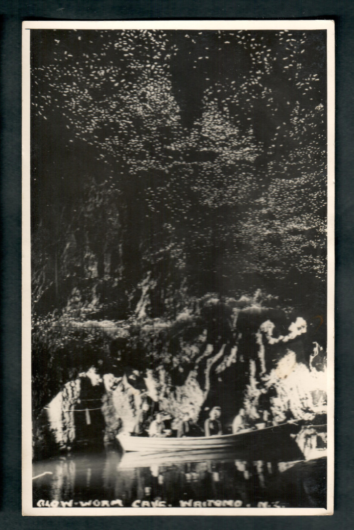 Real Photograph by N S Seaward of Glow-worm Cave Waitomo. - 46460 - Postcard image 0