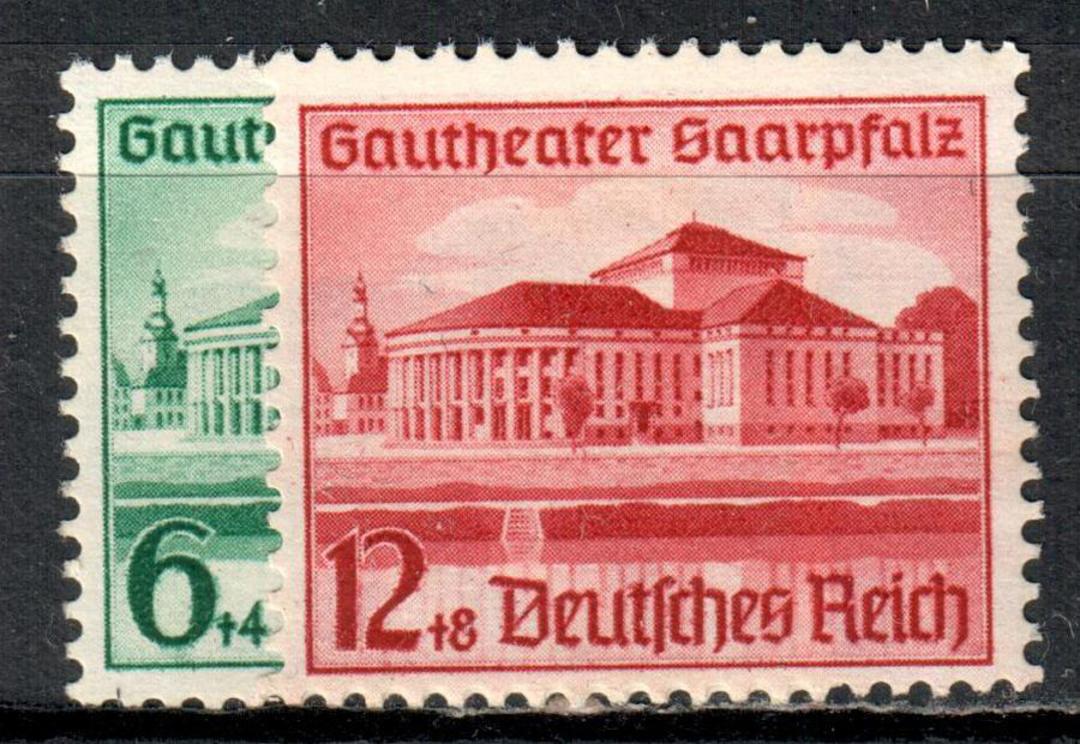 GERMANY 1938 Opening of Gautheatre and Hitler's Culture Fund. Set of 2. - 72089 - UHM image 0