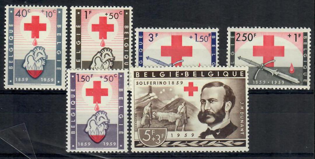 BELGIUM 1959 Red Cross. Set of 6. Very lightly hinged. - 22586 - LHM image 0