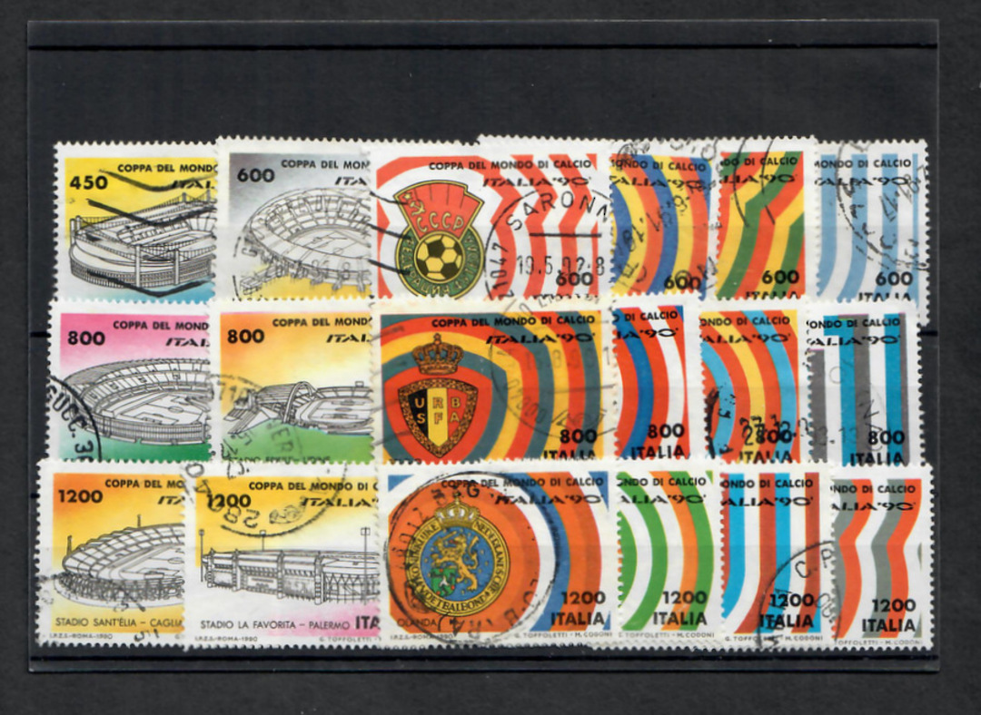 ITALY 1990 World Cup Championships. 18 of the 36 values. Full scan available on request. - 22762 - FU image 0