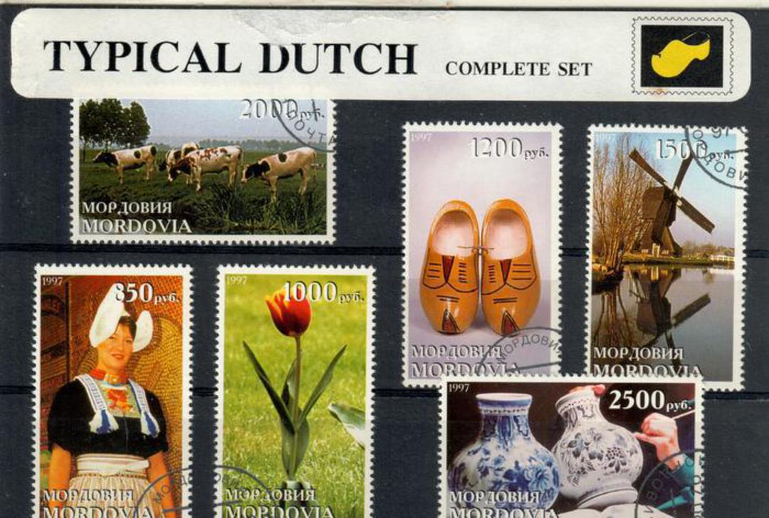 MORDOVIA Typical Dutch. Set of 6. Not recognized by SG. - 21332 - CTO image 0