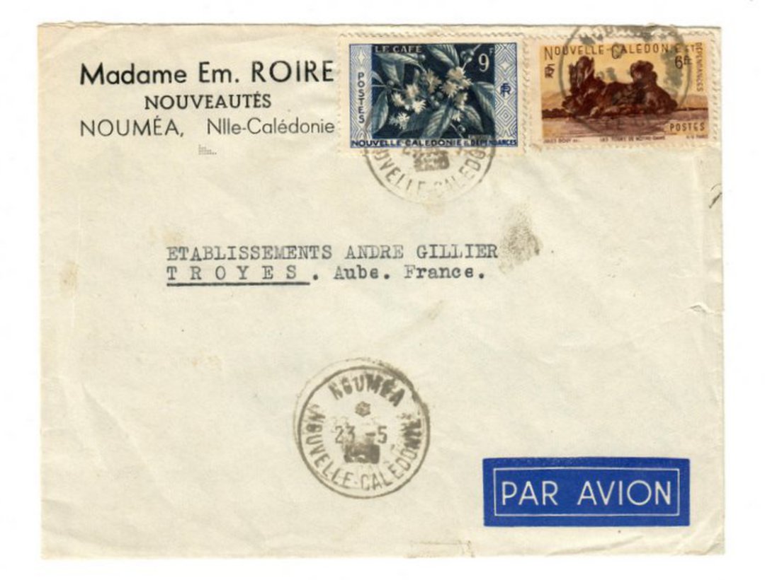 NEW CALEDONIA 1956 Airmail Letter from Noumea to France. - 37883 - PostalHist image 0