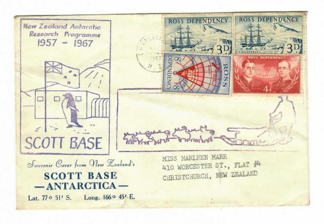 ROSS DEPENDENCY 1967 Cover from the New Zealand Avtarctic Research Programme Scott Base to New Zealand. Gebuine mail but not in image 0