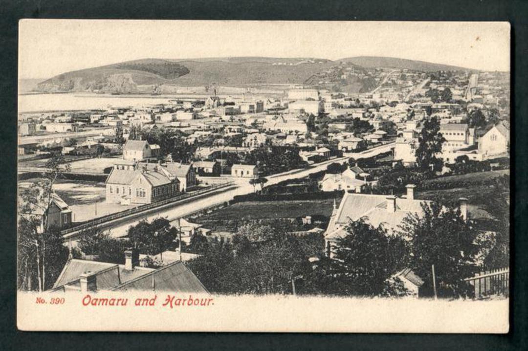 Early undivided postcard of Oamaru and Harbour. - 49506 - Postcard image 0