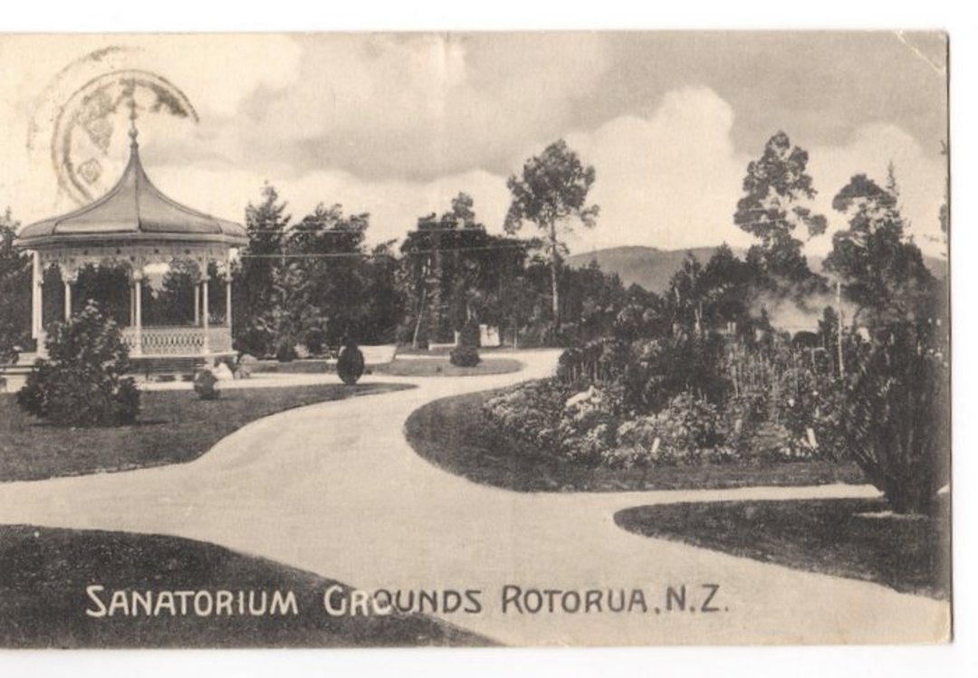 Postcard of Sanitorium Grounds Rotorua. - 245950 - Postcard image 0