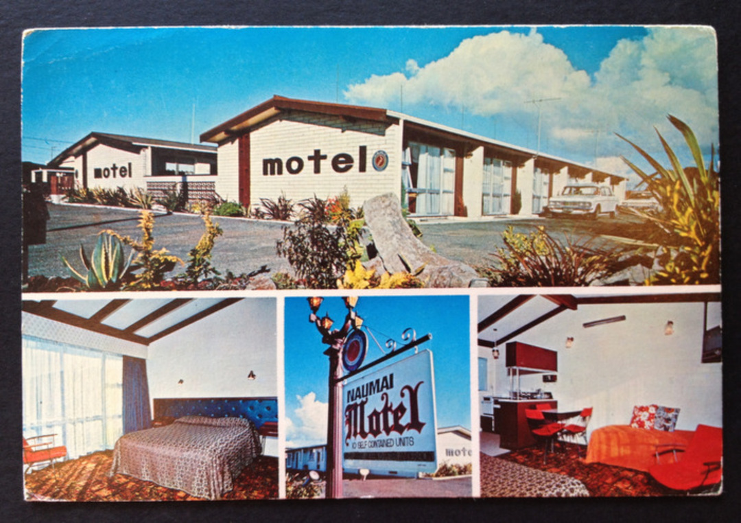 Modern Coloured Postcard by Logan of Naumai Motel Whakatane. - 442161 - Postcard image 0