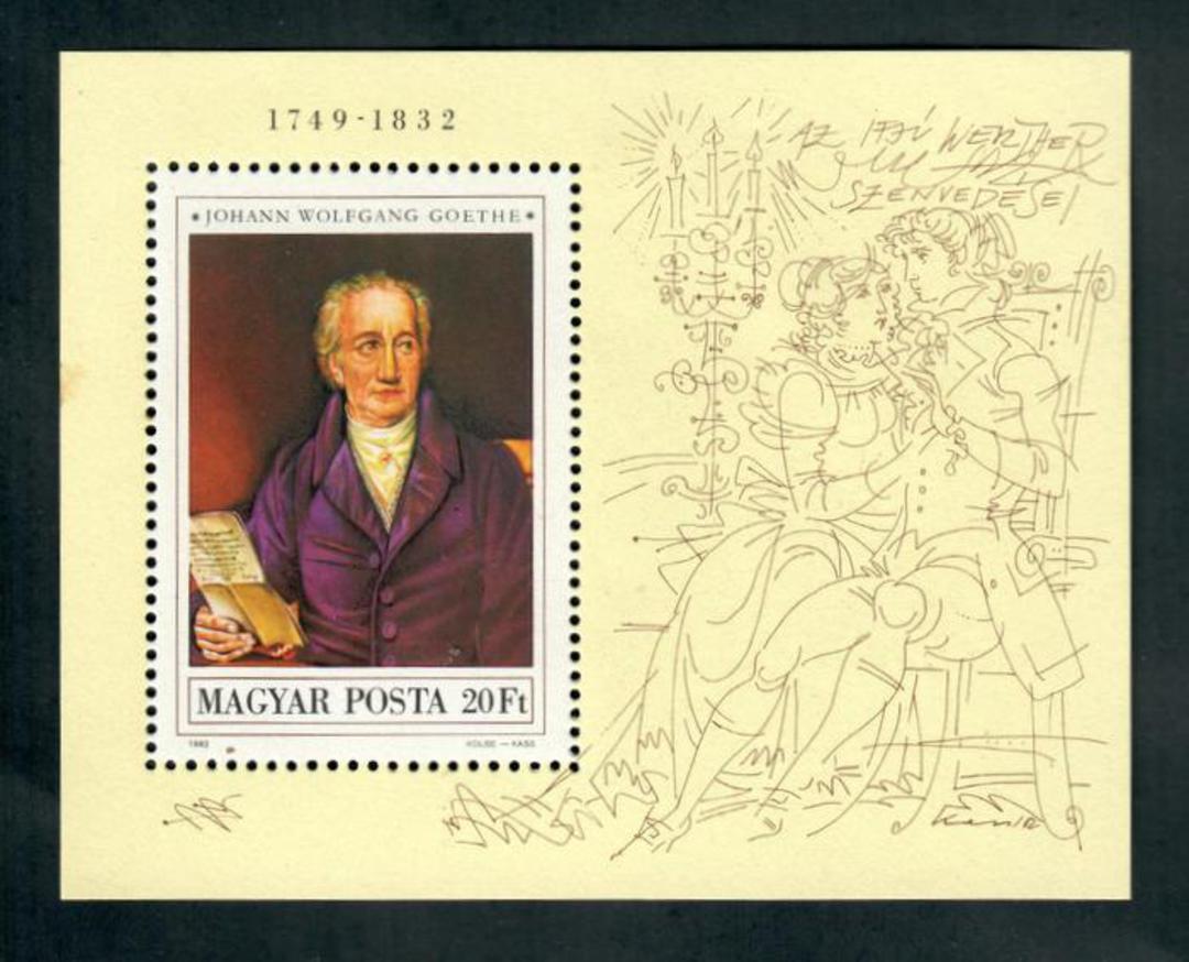 HUNGARY 1982 150th Death Anniversary of Johann Wolfgang Goethe. Miniature sheet. - 20461 - UHM image 0